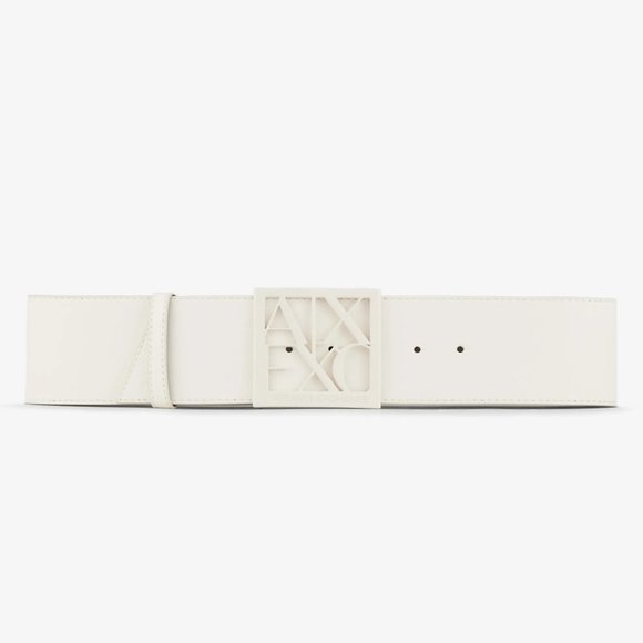 Armani Exchange AX WIDE Belt Square Logo Buckle MANY SIZES